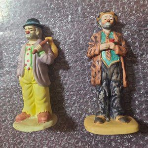 2 Emmett Kelly figrines